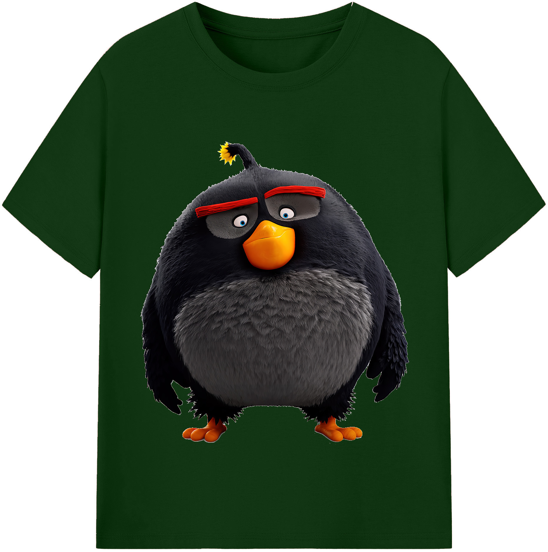 （画像用） Angry Birds アングリーバード 綿100％半袖Tシャツ（フロントプリント）